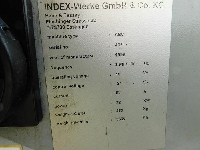 Used INDEX ABC CNC Turning Center w/ LNS Quick Six S2 Bar Feeder & MEGA TOOLING