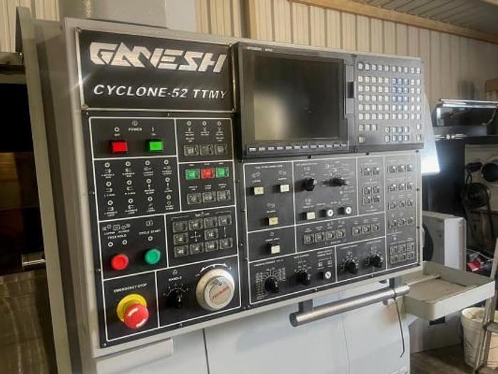 Used Ganesh Cyclone 52TTMY Twin Turrett CNC Turning Center