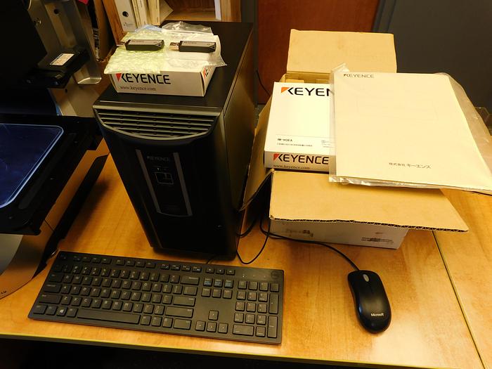 Used Keyence 8030T Image Dimension Measuring System with Rotary Fixture