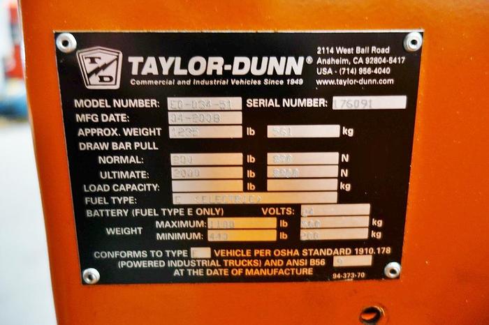 Used Taylor Dunn Electric Tugger Cart