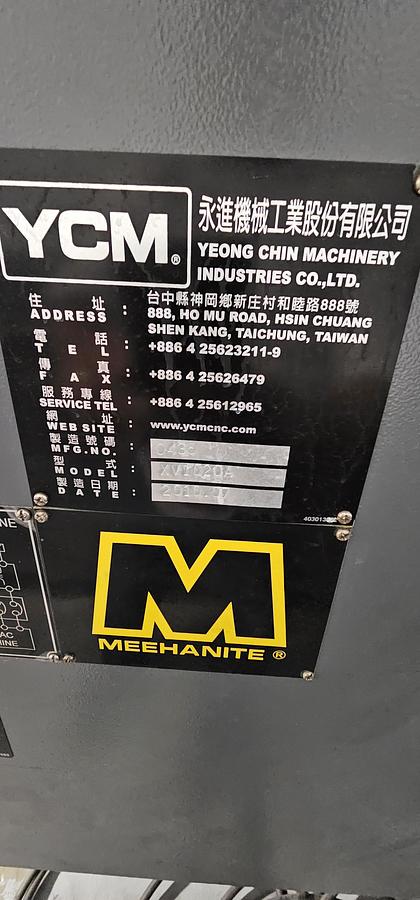 Used YCM XV1020 CNC Vertical Machining Center