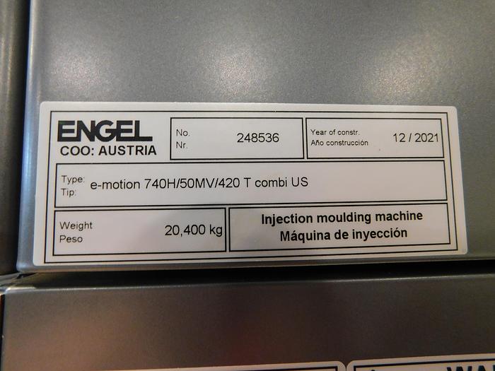 Used 2021 Engel E-Motion 420-Ton Injection Molding Press