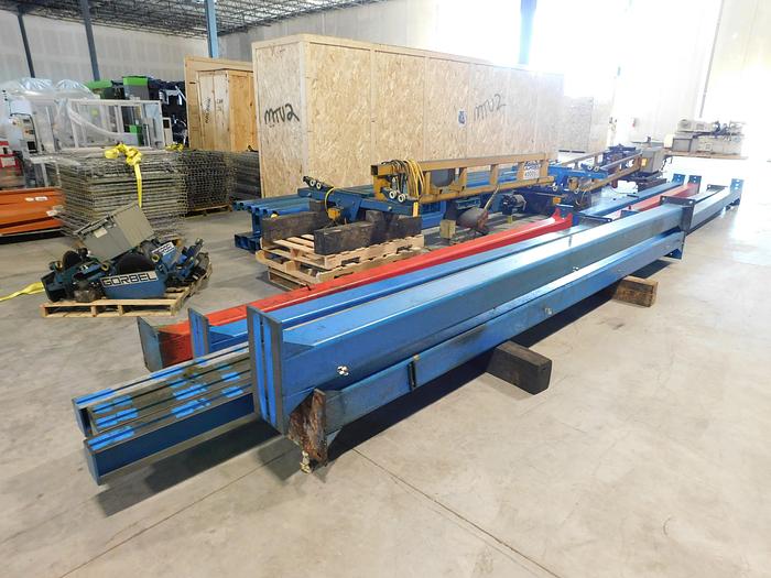 Used Gorbel 4,000 Lbs Bridge Crane with 2-ton Chain Hoist Powered Trolleys