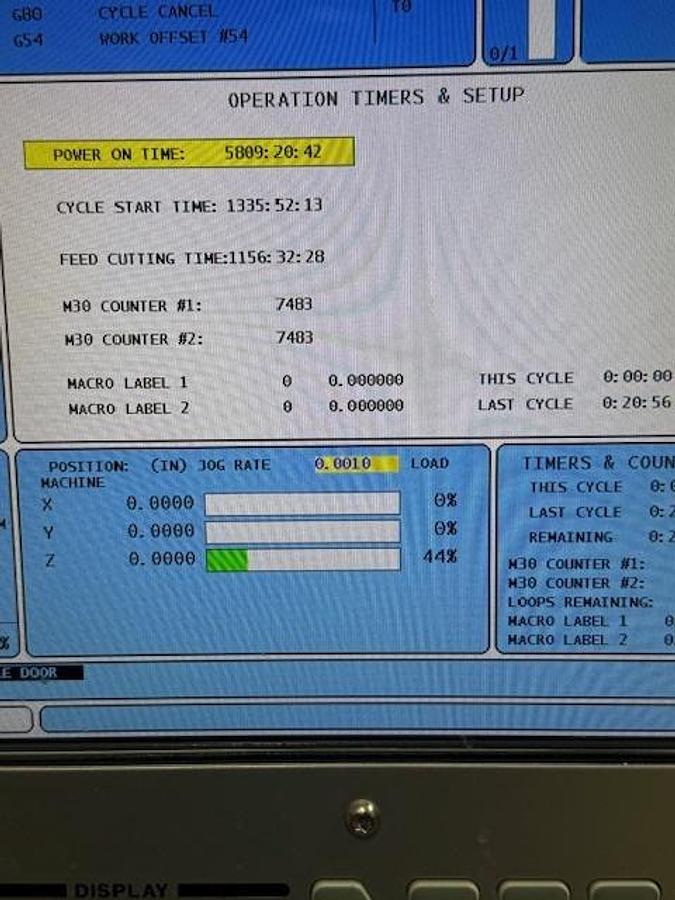 Used Haas VF7B/40 CNC Vertical Machining Center