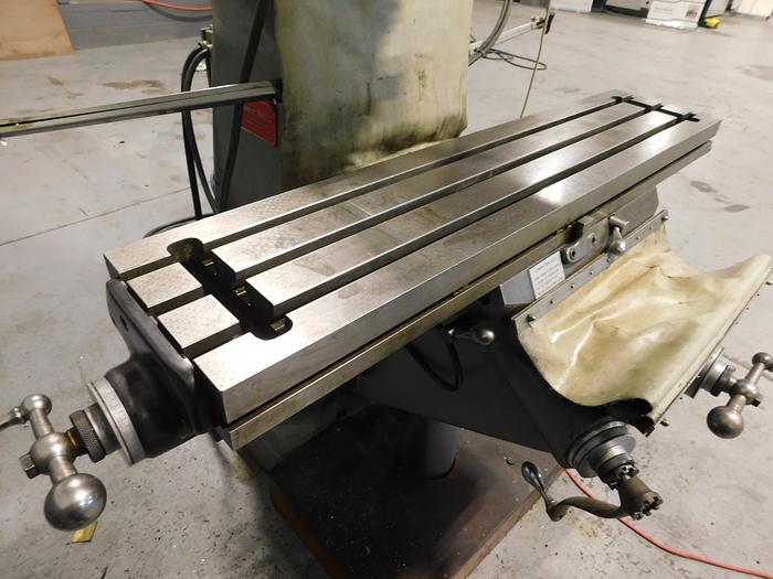 Used 9" x 42" Bridgeport Knee Mill with DRO