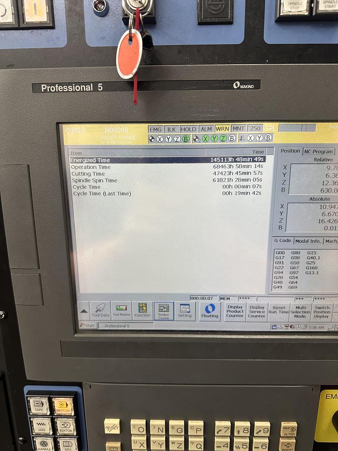 Used Makino A51 Horizontal Machining Center, 2008