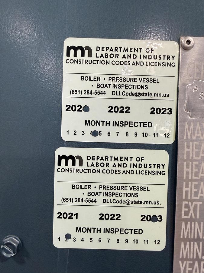 Used RITE 120S NATURAL GAS LOW PRESSURE STEAM BOILER — 1,200,000 BTU/HR (28 HP)