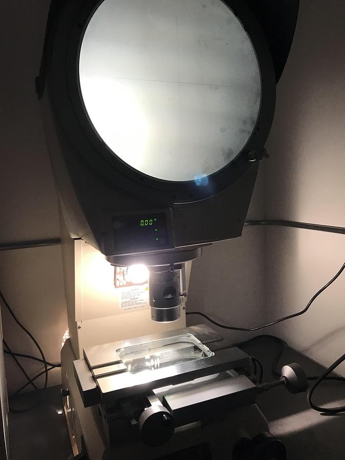 Used Nikon V-12B Vertical Projection Optical Comparator Measuring Machine w/DRO