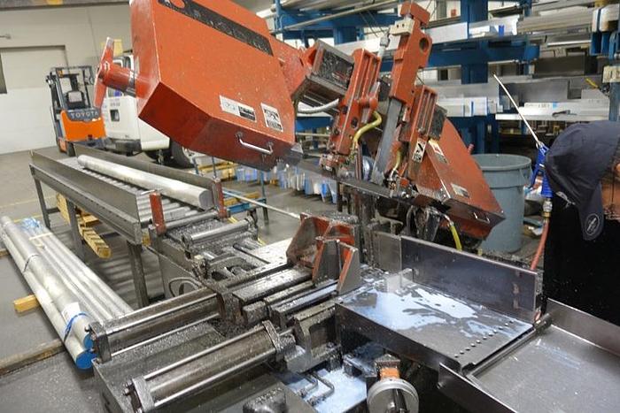 Used 11" x 9" Amada HA-250W Automatic Horizontal Band saw