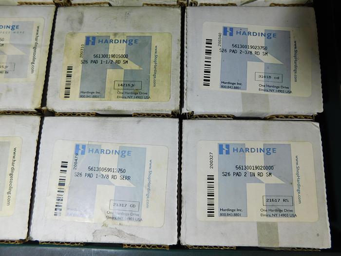 Used (26) Assorted Hardinge S26 Round Collet 4-pad sets