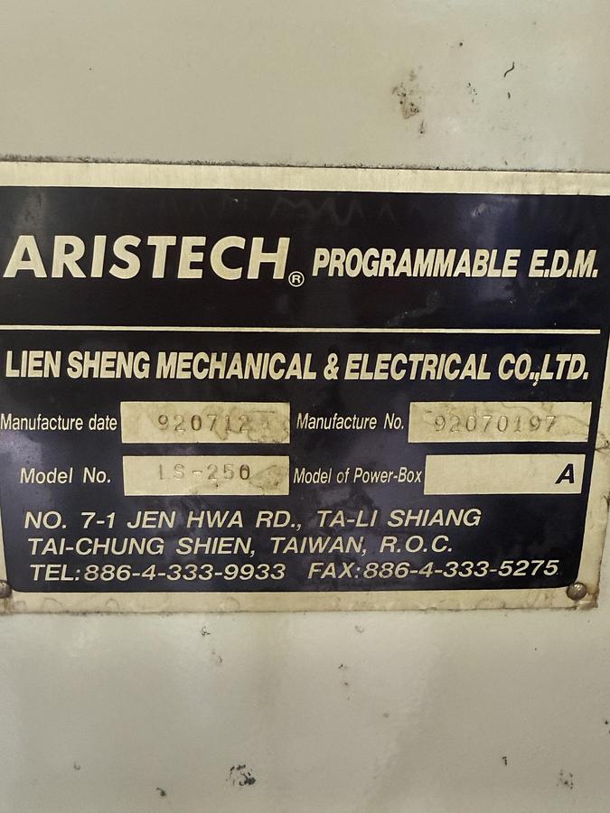 Used Aristech Programmable EDM