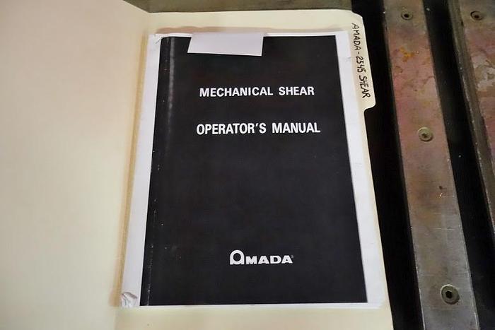Used Amada Hydraulic Power Shear 3/16" x 8'