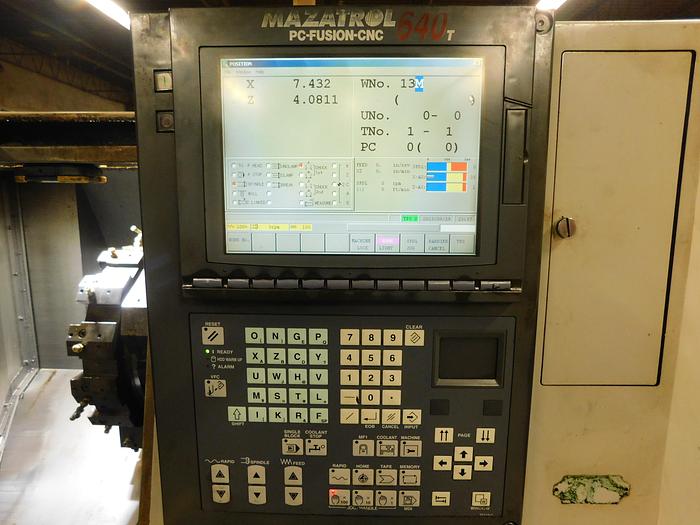 Used Mazak Quick Turn 250HP / QT250HP CNC Turning Center with LNS Barfeeder