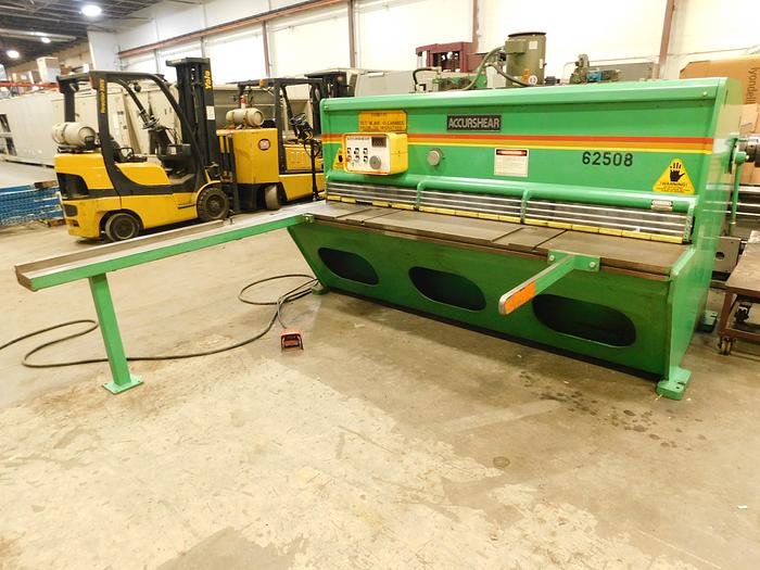 Used Accushear 62508 Hydraulic Shear 8'x1/4"