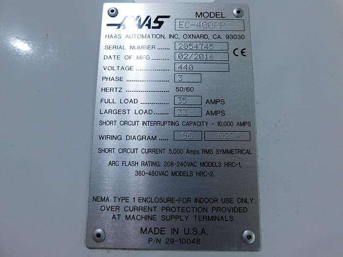 Used Haas EC400 CNC Horizontal Machining Center