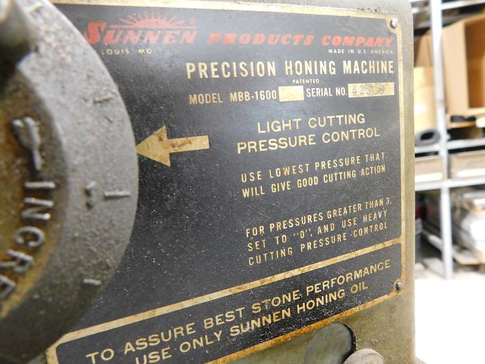 Used Sunnen MBB-1600 Honing Machine