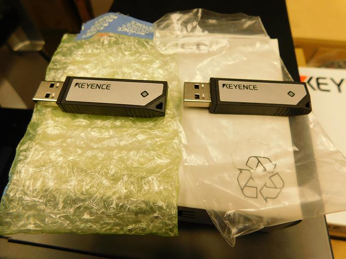 Used Keyence 8030T Image Dimension Measuring System with Rotary Fixture