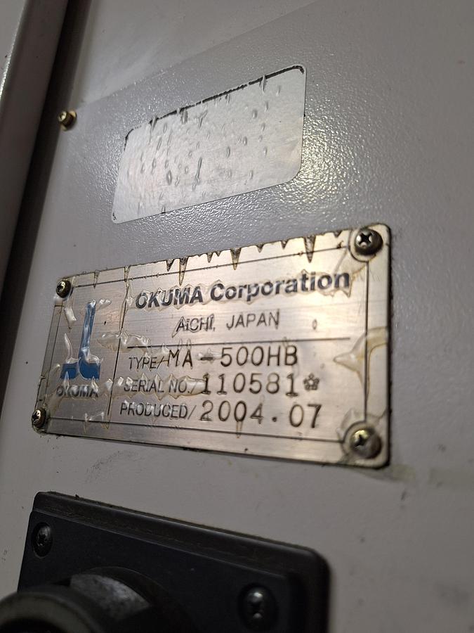 Used Okuma MA500HB Horziontal Machining Center