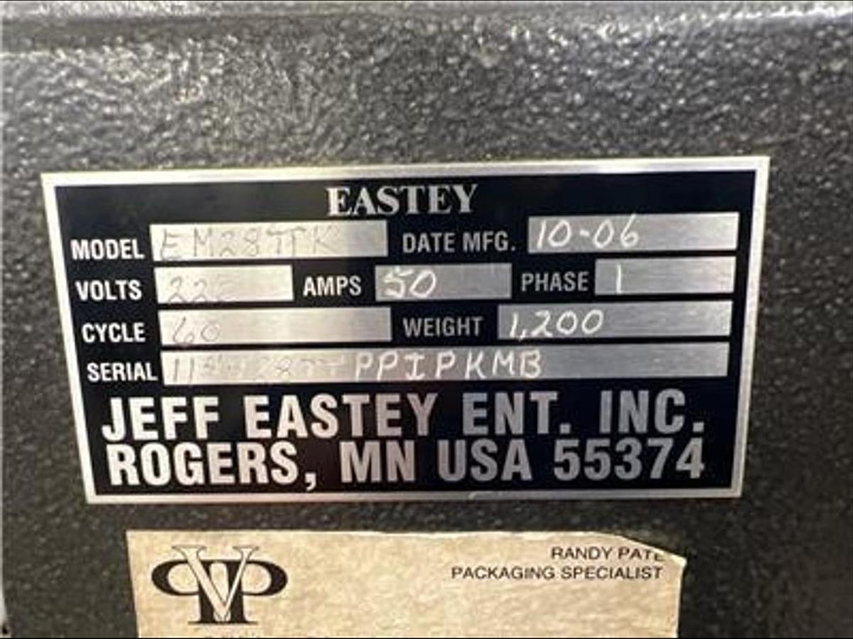 Used 2006 Eastey EM228TK + EM228TTK Combination L-Bar Sealer & Shrink Tunnel