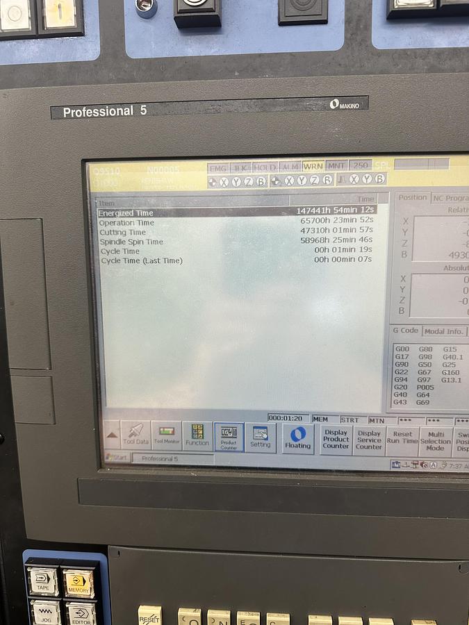 Used Makino A51 Horizontal Machining Center, 2008
