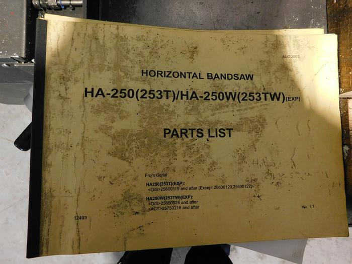 Used 11" x 9" Amada HA-250W Automatic Horizontal Band saw