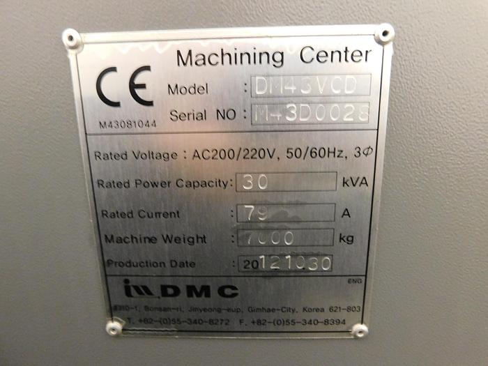 Used KIRA KDM43VCD Twin Pallet CNC Vertical Machining Center Fanuc