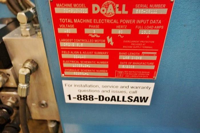 Used DoAll DC-310NC II Dual Column Fully Automatic Horizontal Bandsaw