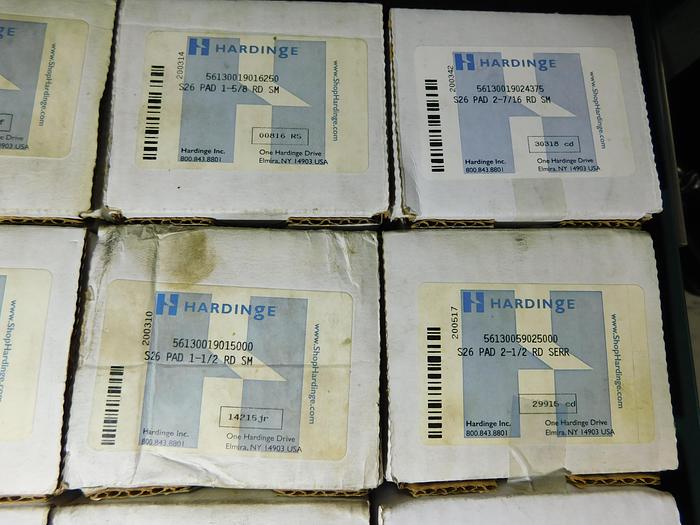 Used (26) Assorted Hardinge S26 Round Collet 4-pad sets