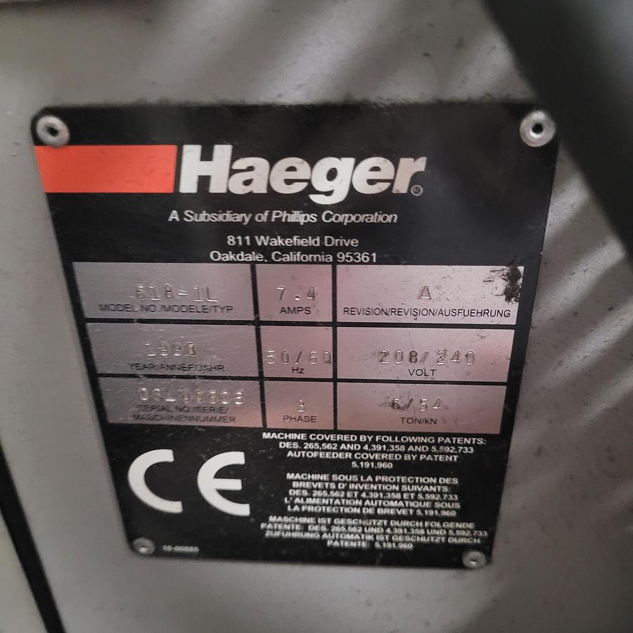 Used Heager Model 618 Insertion Press