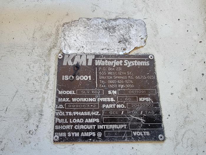 Used KMT SLV Waterjet Systems Pump