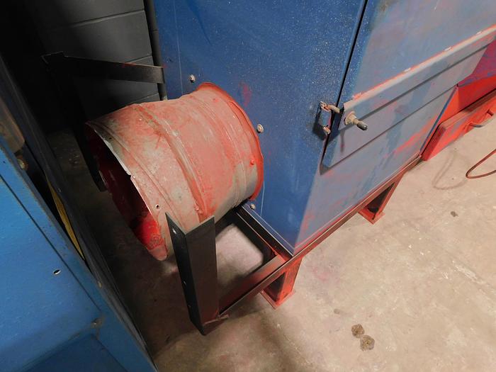 Used The Fab Shop Electric Coatings Curing Oven 11' x 6.5' x 5.5' with curing rack cart and Down Draft Powder Coat Booth