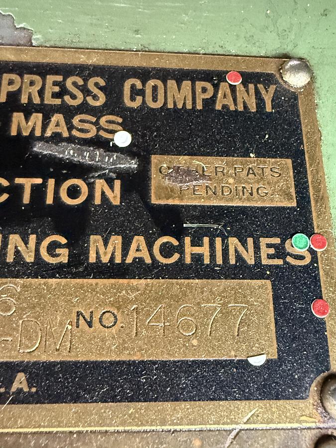 Used Thomson National Press Company, Clamshell Die Cutting & Creasing Press