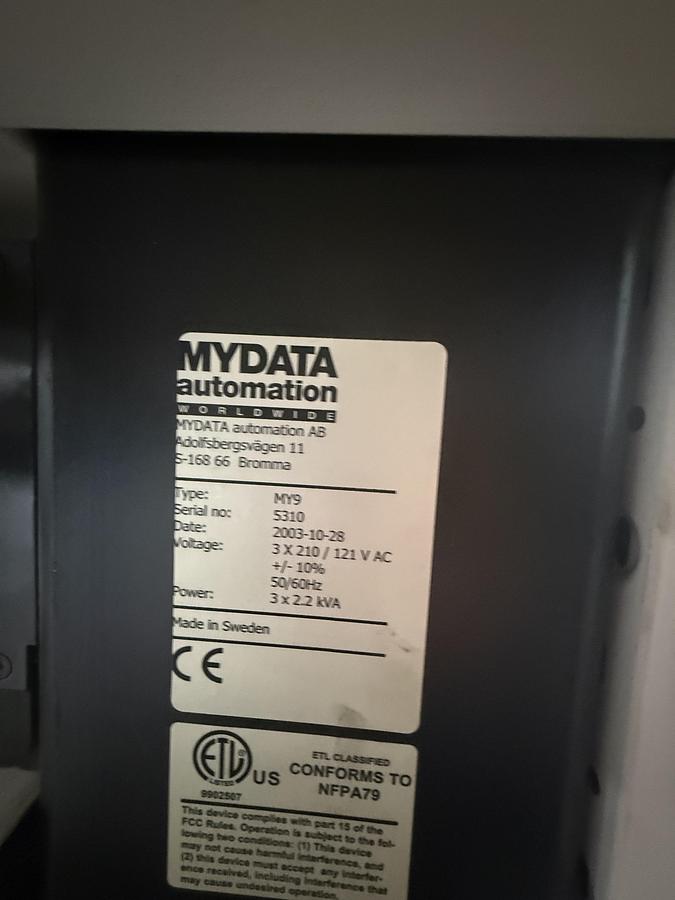 Used MyData MY9 Pick and Place System