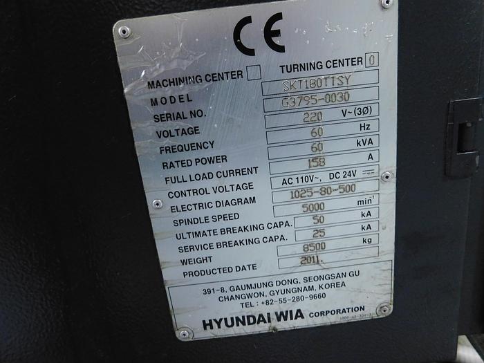 Used Hyundai Wia LM1800TTSY CNC 5-Axis Lathe