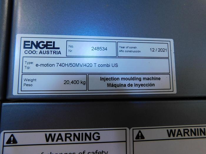 Used 2021 Engel E-Motion 420-Ton Injection Molding Press