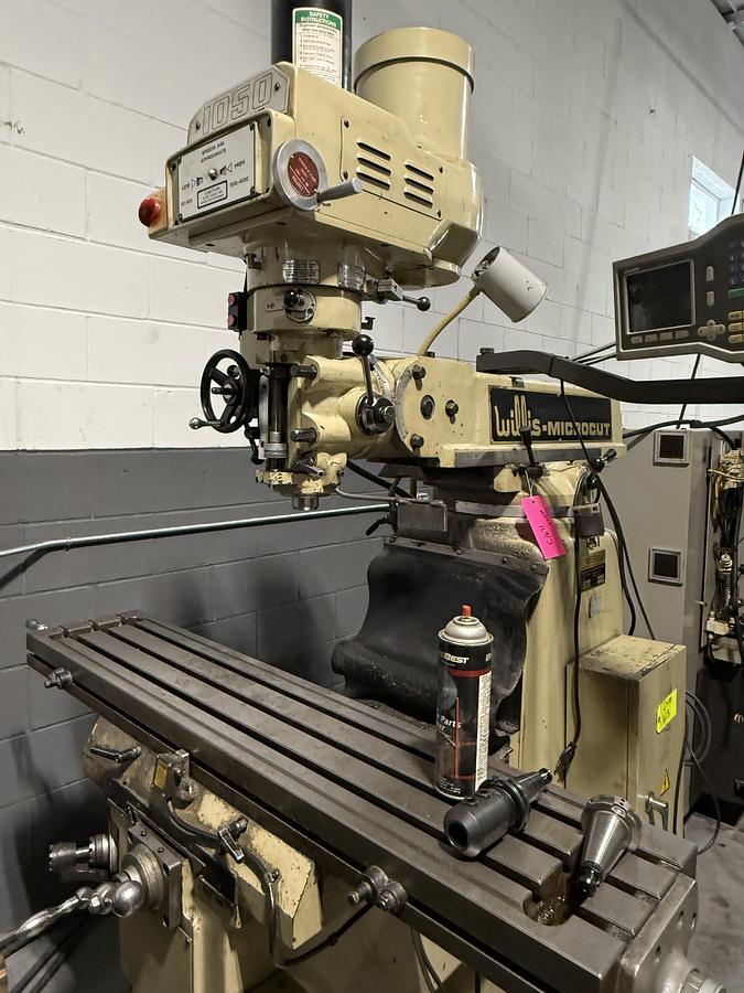 Used Willis Microcut 1050 10" x 50" Vertical Mill
