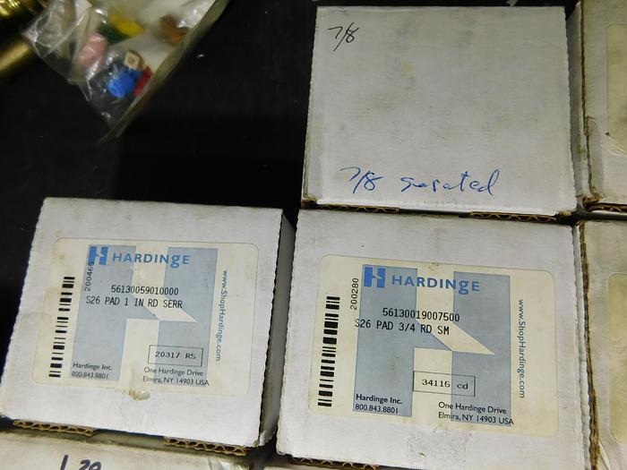 Used (26) Assorted Hardinge S26 Round Collet 4-pad sets