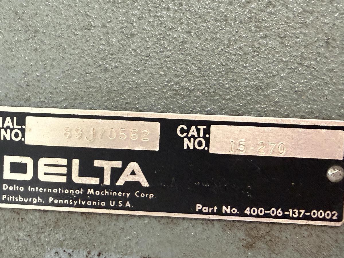 Used Delta Catalog No. 15-270 Drill Press