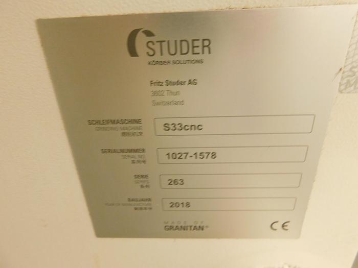 Used Studer S33 Universal Cylindrical CNC Grinder Fanuc