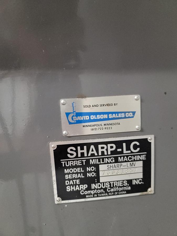 Used Sharp LMV Vertical Knee Mill