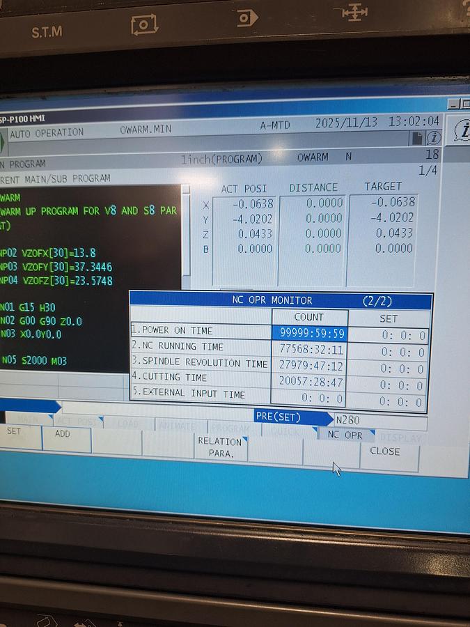 Used Okuma MA500HB Horziontal Machining Center