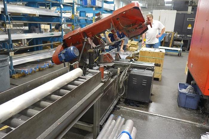 Used 11" x 9" Amada HA-250W Automatic Horizontal Band saw