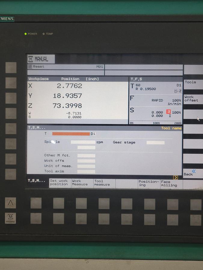 Used Giddings & Lewis PC-50 CNC Horizontal Boring Mill