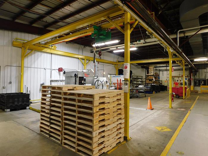 Used 2,000Lbs Bridge Crane System with Electric Chain Hoist