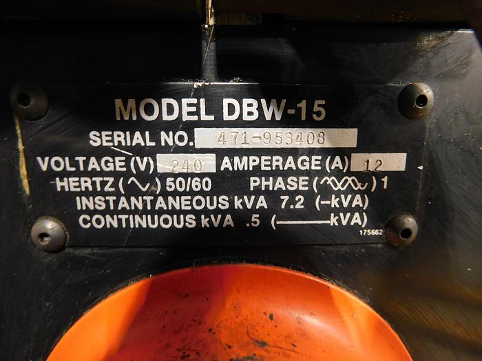 Used DoAll DBW-15 Blade Welder