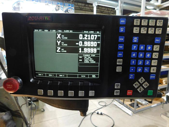 Used Sharp LMV50 Knee Mill Acu-Rite Control