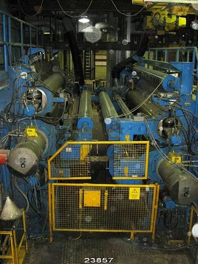 Used Kusters  Calender Two 3-Roll Soft Units, 150" Wide Rolls, Max Linear Pressure, 350 N/Mm, 2000Fpm Speed, Temperature 200 Degrees C 1 Ron Rolls, Temperature 110 Degrees C Covered Roll With Drive 3, Spare Rolls, Complete System #23857