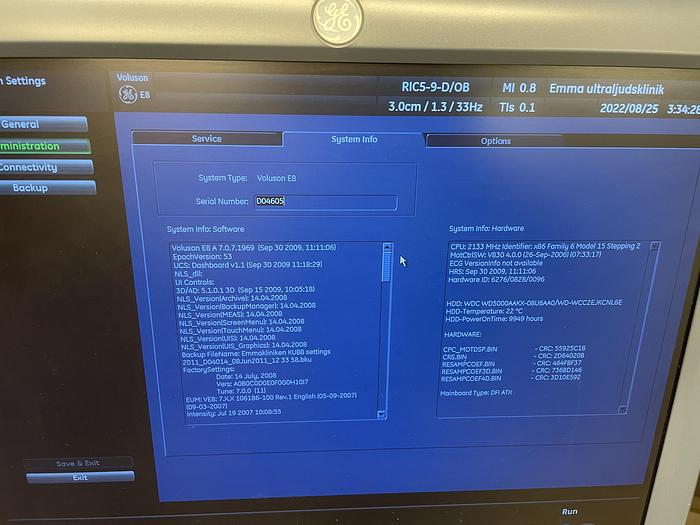 Used 2008 GE Voluson E8