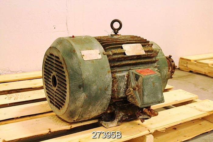 Used Reliance P28C466E Ac Motor, 15 Hp, 1175 Rpm, 460V, Frame 284T, S.F. 1.15, 18.8 Amps, 60Hz,  3 Phase, Tefc, Continuous Duty, Type P #27395