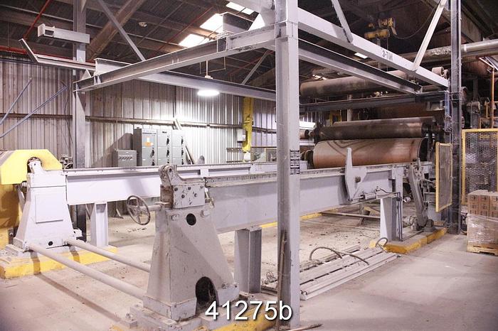 Used Horizontal Track Reel, 106" Drum Face, 108" with Rope Ring, 36" Diameter #41275